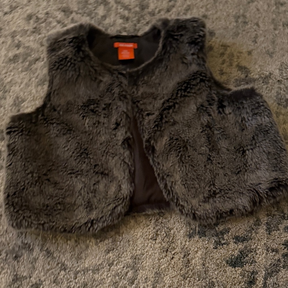 Joe Fresh Gray Faux Fur Vest for Kids